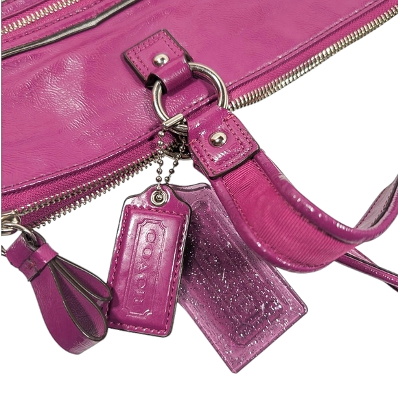 Coach Pink Leather Tote Bag - Picture 6 of 12